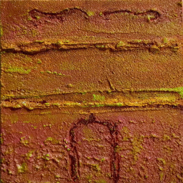 Lalibela, Ethiopia 4 8” x 8” Texture & Acrylic on canvas