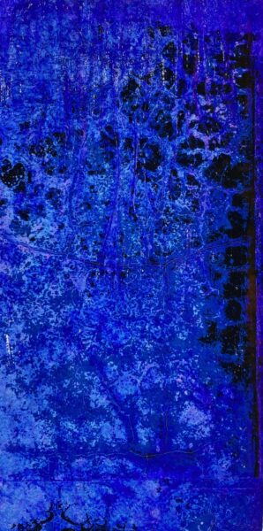Michelle Letarte, Bleu de Mogador, Photo transfer & Acrylic , 12 x 6 inches
