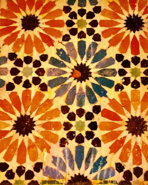 Michelle Letarte, El Badi Palace 2, Marrakech, Photransfer, Pigments & Acrylic , 10 x 8 inches